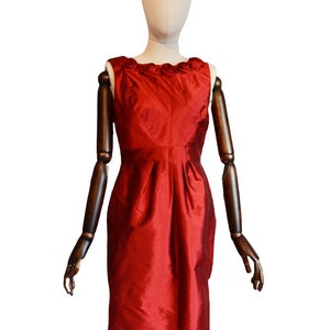 ADRIANNA PAPELL stunning late 90's early 2000 woman red gorgeous special occasion dress image 6