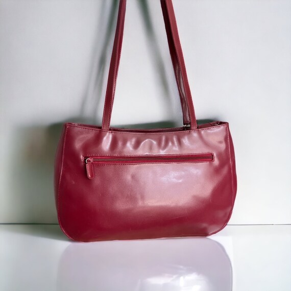PICARD Vintage Burgundy Large Leather Shoulder Bag. Ladies 