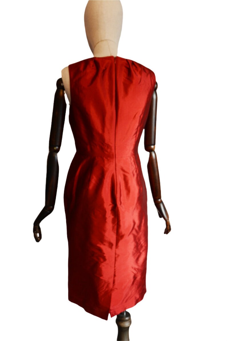 ADRIANNA PAPELL stunning late 90's early 2000 woman red gorgeous special occasion dress image 10