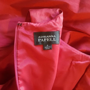 ADRIANNA PAPELL stunning late 90's early 2000 woman red gorgeous special occasion dress image 2