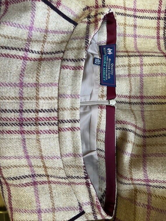 LAURA ASHLEY vintage check plaid wool front pleated h… - Gem