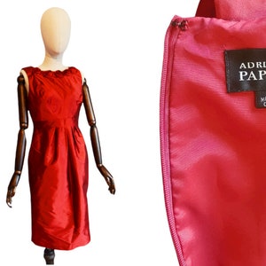 ADRIANNA PAPELL stunning late 90's early 2000 woman red gorgeous special occasion dress image 1