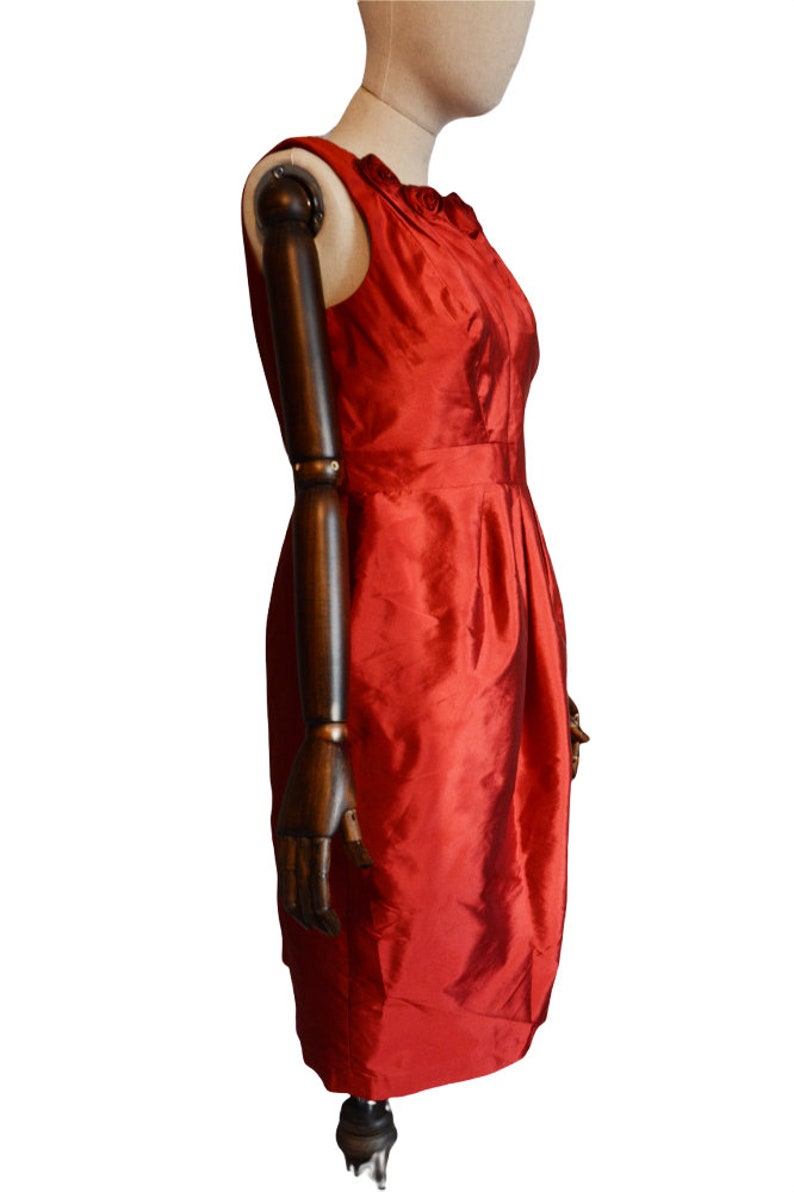 ADRIANNA PAPELL stunning late 90's early 2000 woman red gorgeous special occasion dress image 9