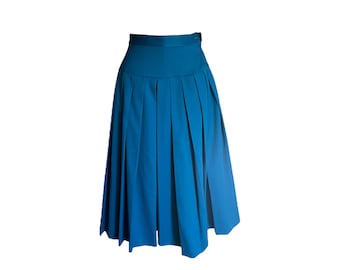 Vintage 80's wool pleated J CASANOVA culotte skirt