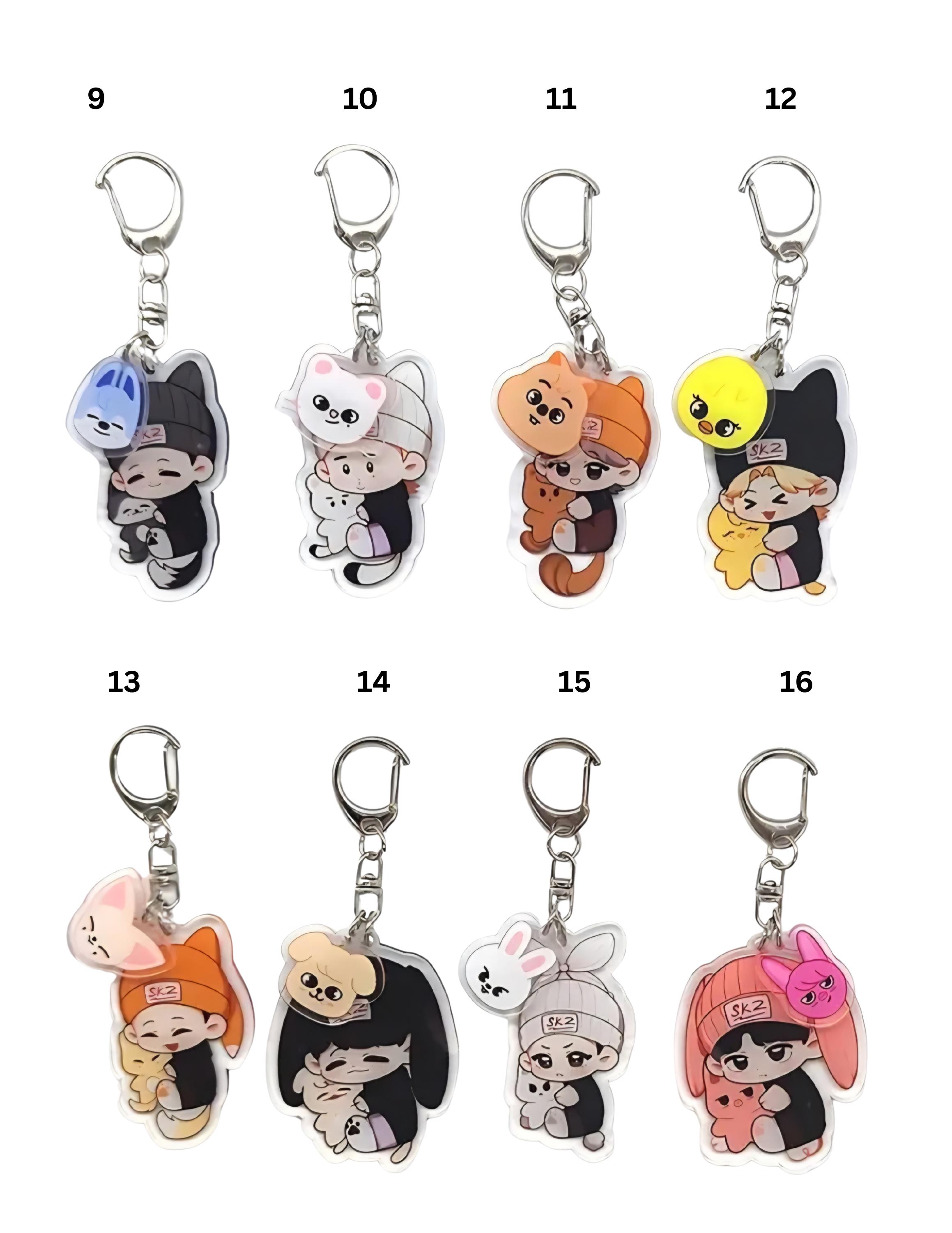 Idol Keychains Kpop Idol Keychain | Chibi Boy Band Acrylic Charm | Kawaii Animal Bag ...