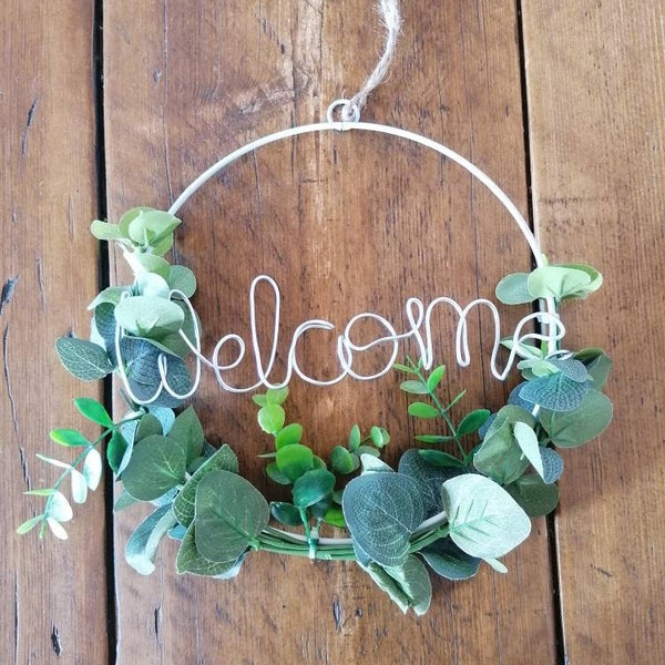 house welcome sign, wedding welcome sign, wire welcome sign, housewarming gift, front door autumn sign