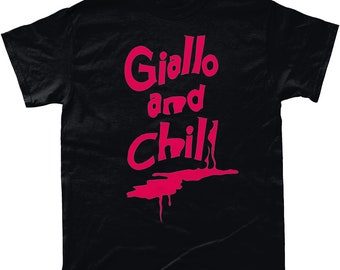 Giallo and Chill - vintage Italian horror film Suspiria inspired T-shirt