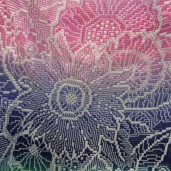 花の落書きオーバーレイモザイクとインターロッキングフィレ、デジタルパターンのみ