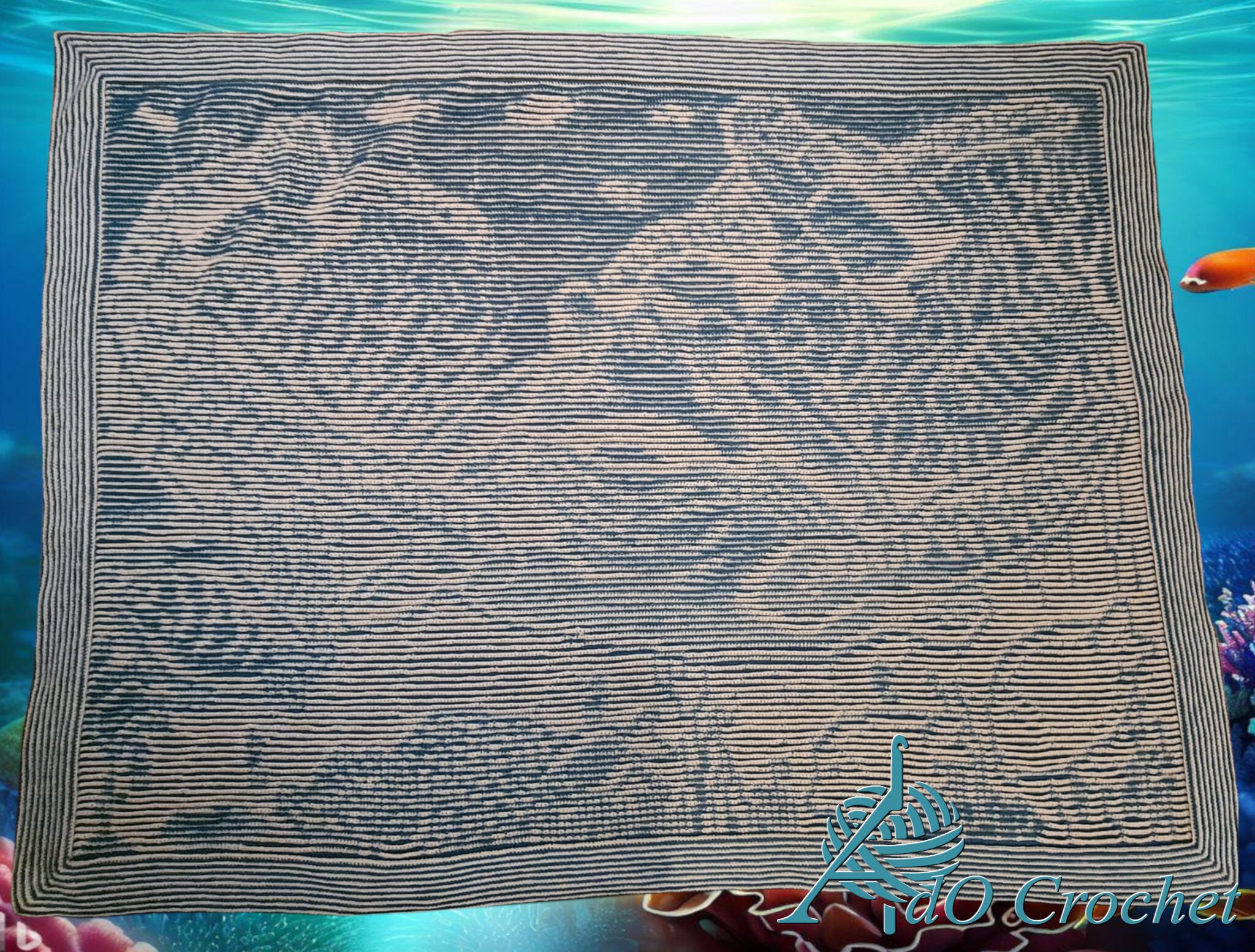 Sea Turtles, Digital Crochet Pattern for Overlay Mosaic and