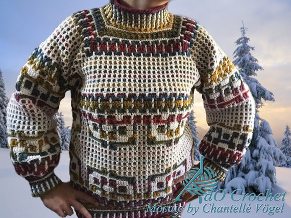 ニット/セーター juemi Mosaic Knit JUEMI（ジュエミ） ニット セーター EMB Half Zip Cropped Knit