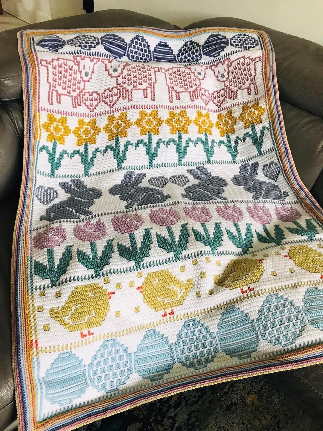 Springtime, Table Runner, Placemats, Blanket, Throw DIGITAL PATTERN