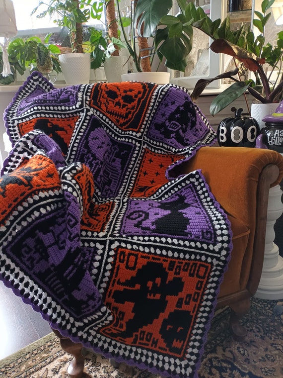 Halloweenies, 15 afghan squares for Halloween, DIGITAL PATTERN ONLY!