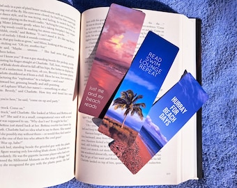 Beach Photo Bookmarks |  Book Lover Gift