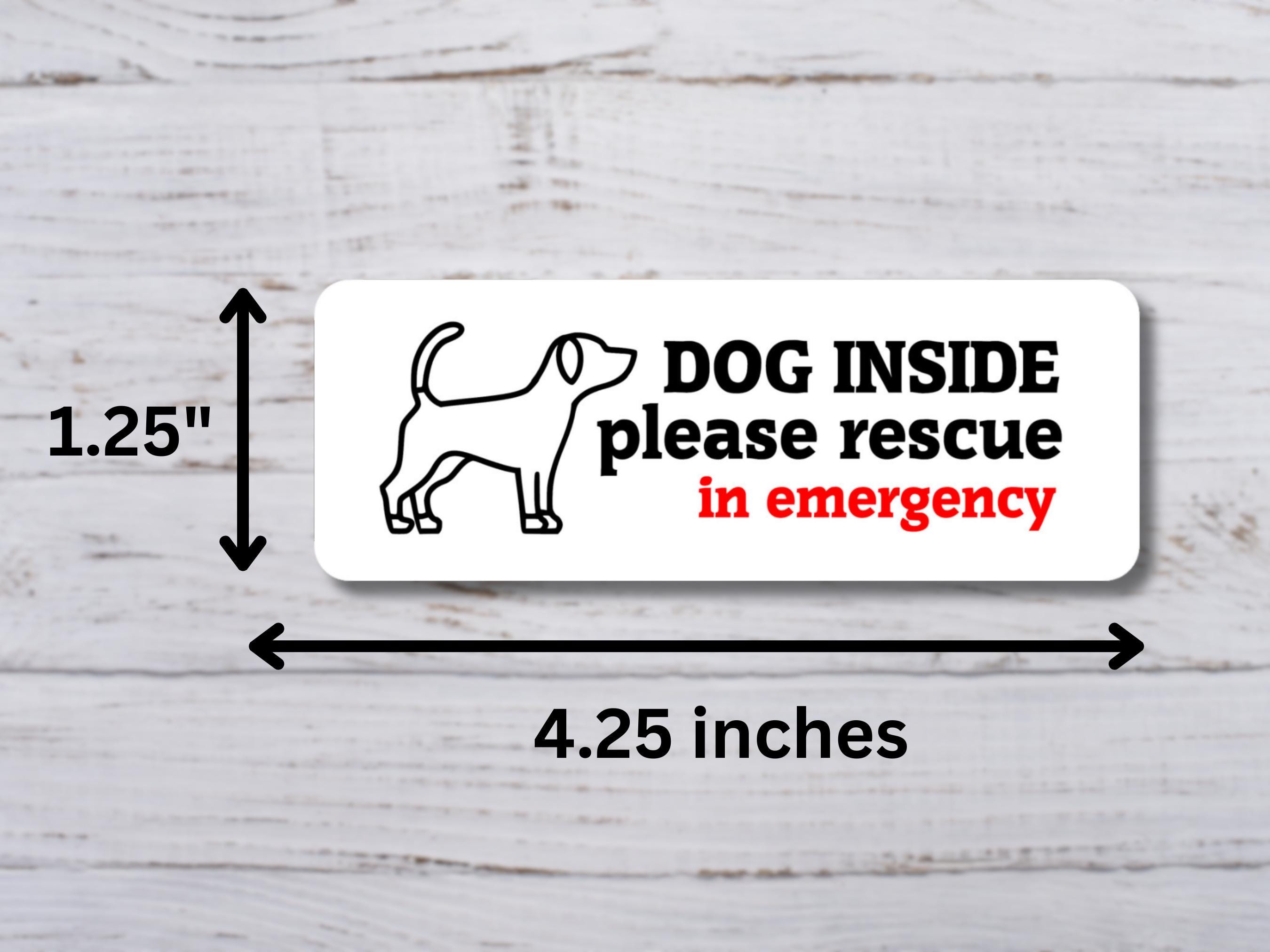 Save Dog Sticker Save the Dog Decal | Pet Emergency Sticker - Etsy