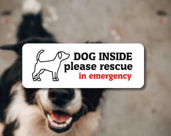 Save the Dog + Cat Decal | Pet Emergency Sticker