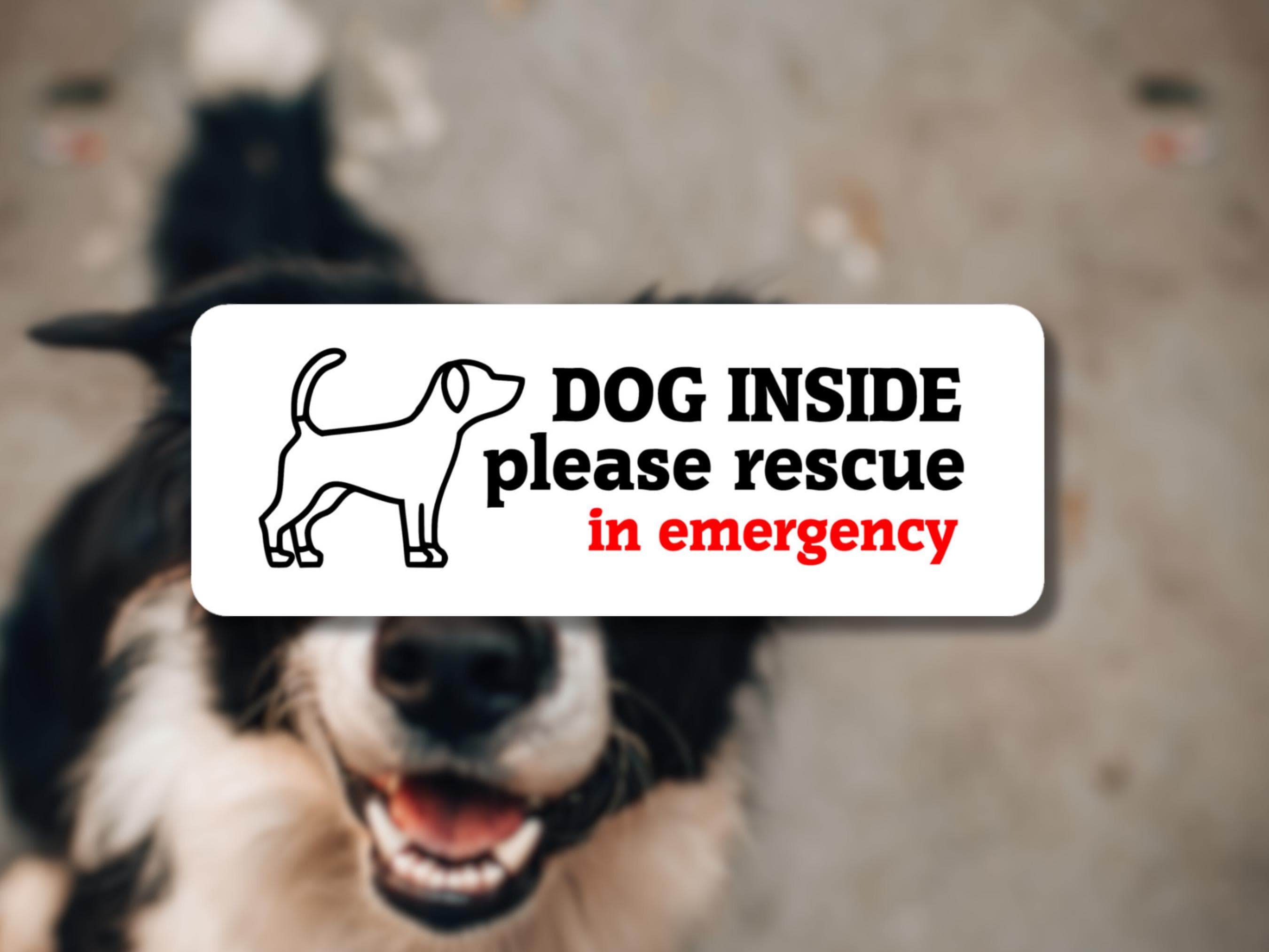 Emergency Pet Rescue Wndow Stcker Pets nsde Rescue Decal - Etsy