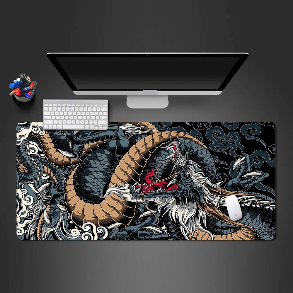 Large Mouse Pad Chinese Dragon Gaming Accessories XXL PC Laptop Desk