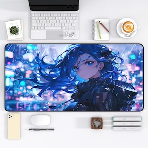 Kawaii mouse pad, gaming anime mouse pad, anime girl  mouse pad, xxl mouse pad, large cute pad gaming, desk mat anime, adult desk pad gift