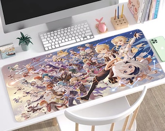 Alfombrilla de ratón para juegos de anime, alfombrilla de escritorio grande antideslizante