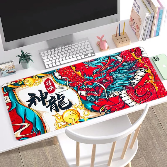 Chinese Dragon Large Gaming Mouse Pad, XXL Fantasy Playmat - Etsy