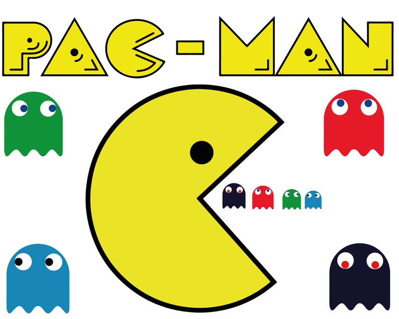 Pacman SVG Bundle Pacman SVG for Cricut Cut File Cricut Etsy Finland