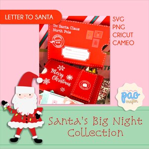 Carta para Santa y Set Navideño - Archivos PNG y SVG para Cricut y Cameo