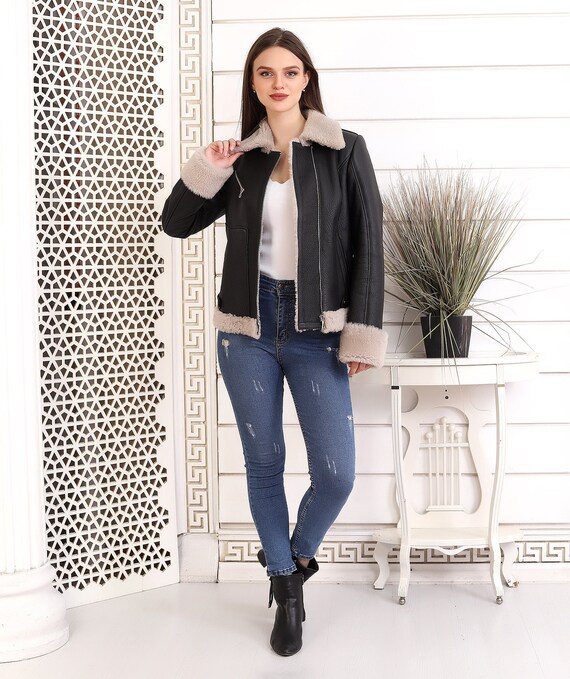 Women's Trendy Natural Sheepskin 