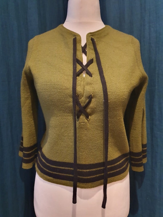 Vintage 1960s Green Top