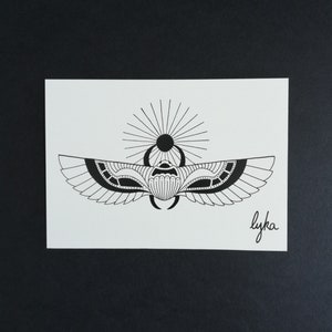 Carte postale graphique Scarabée