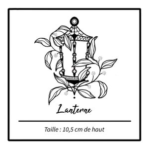 Lantern temporary tattoo