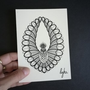 Carte postale graphique La Ronde du Colibri