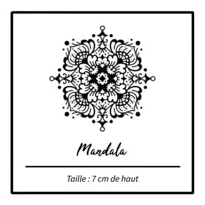 Mandala temporary tattoo