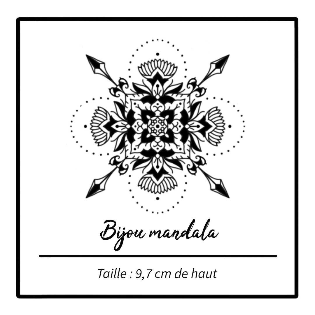 Mandala Jewel Temporary Tattoo - Etsy