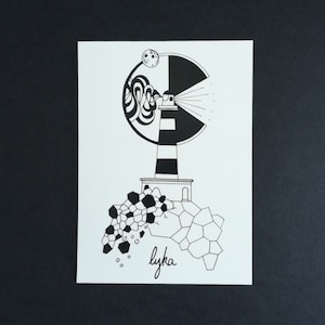 Carte postale graphique Le Phare