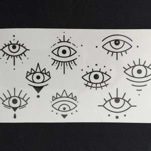 Temporary Eye Tattoo Sheet