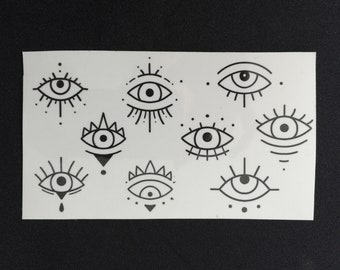 Temporäre Augentattoos