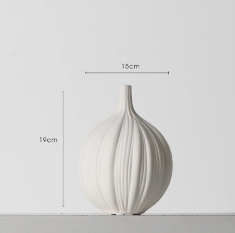 Luxury Abstract Modern White Ceramic Vase Etsy