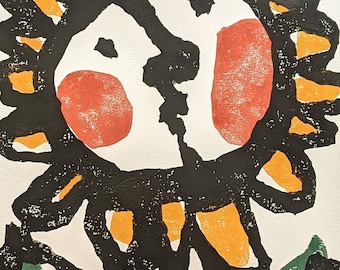 Look At The Sun - Originaldruck auf A4 Papier.  Erhältlich mit einer Minikartenoption.