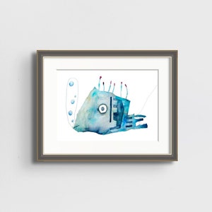 Intrappolato - Stampa Giclée originale di acquerello, illustrazione poetica, firmata dall'artista