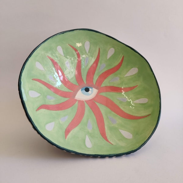 Ceramic bowl with pink starflower