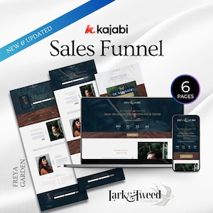Kajabi Sales + Opt-in Funnel Template for Coaches & Course Creators | Green Earthy | Sales + Opt-in Funnel Landing Page Kajabi Theme