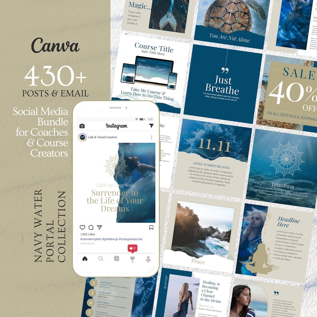 Canva Social Media Template Bundle for Coaches & Course Creators ...