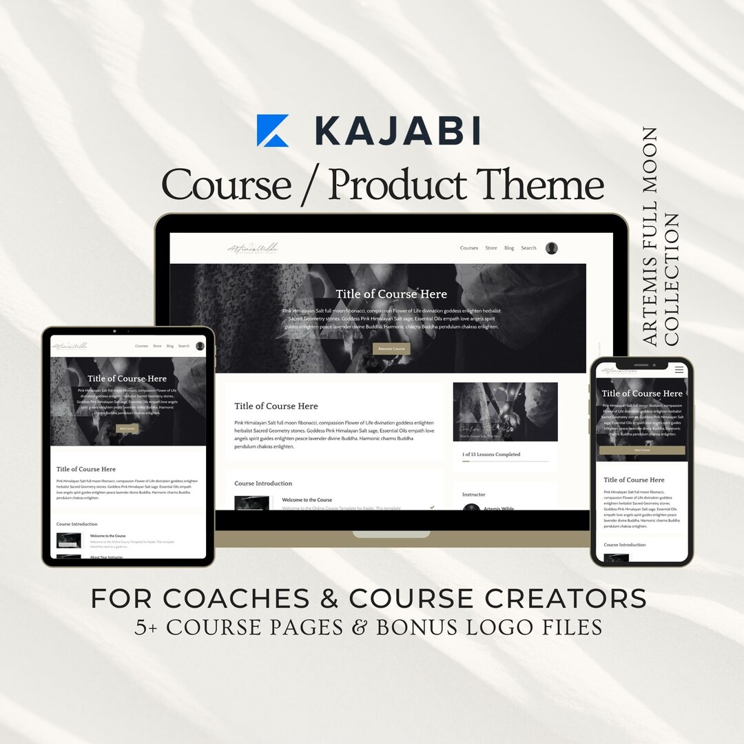 KAJABI Course & Product Template for Coaches and Course Creators KAJABI Course & Product Template for Coaches and Course Creators