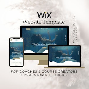 Spiritual WIX Website Theme, Website Design, Coach Templates, WIX Website Template, Course Creator WIX Website