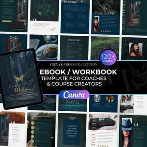 Canva Ebook Template Green: Earthy Fairies Ebook Workbook Journaling (120+ Pages)