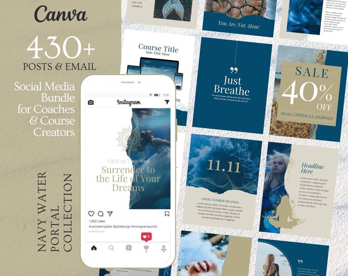 Canva Template Lead Magnet Social Media Pack. Instagram Template ...