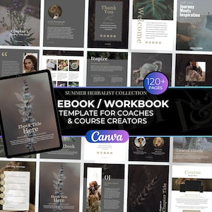 Canva Ebook Template: Green Ebook Workbook Journaling Morning Routine Coaching (120+ Pages)