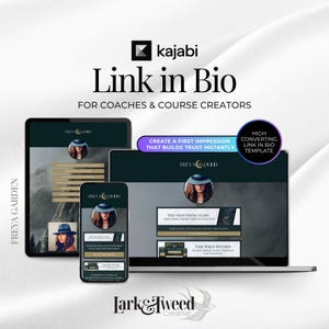 Modello di link in bio Kajabi / Pagina bio Instagram per coach e creatori