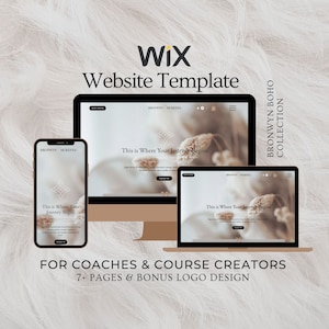 WIX-websitesjabloon: thema voor coaches en cursussen, BOHO Minimalist