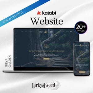 Kajabi Website Template for Coaches & Course Creators | Green Earthy | 20+ Page Kajabi Theme | Spiritual Branding Design